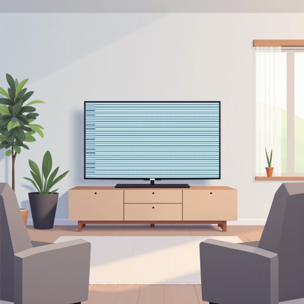 horizontale lijnen op het scherm van de Hisense-tv