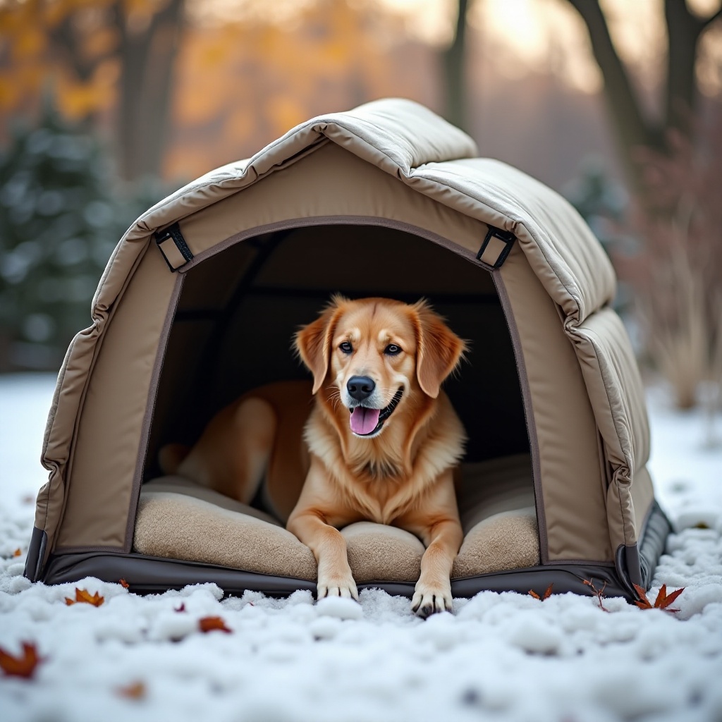 cómo mantener caliente a un perro en una perrera exterior