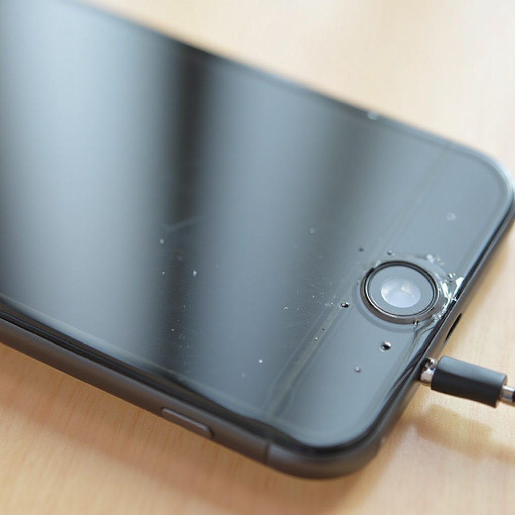 zwarte vlek op het iPhone-scherm na het vallen