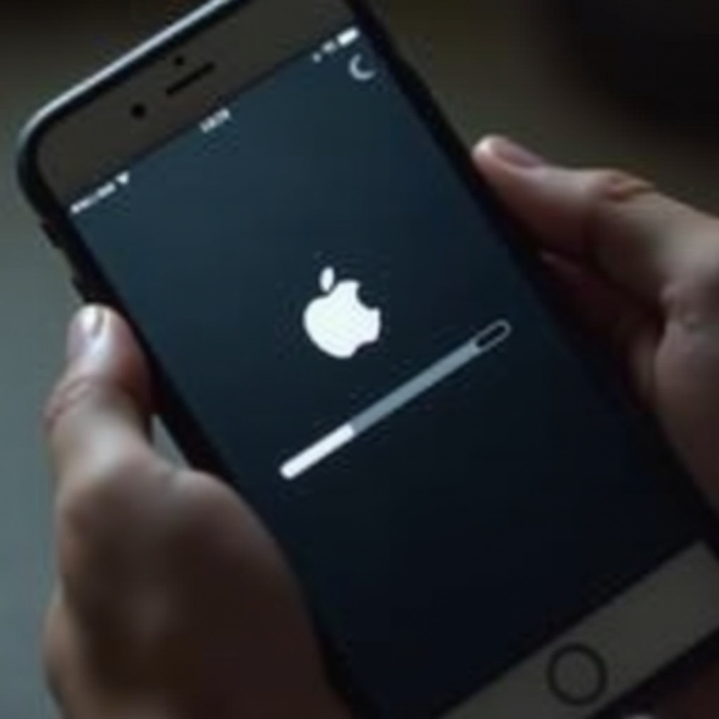 iPhone congelado no logotipo da Apple e barra de carregamento