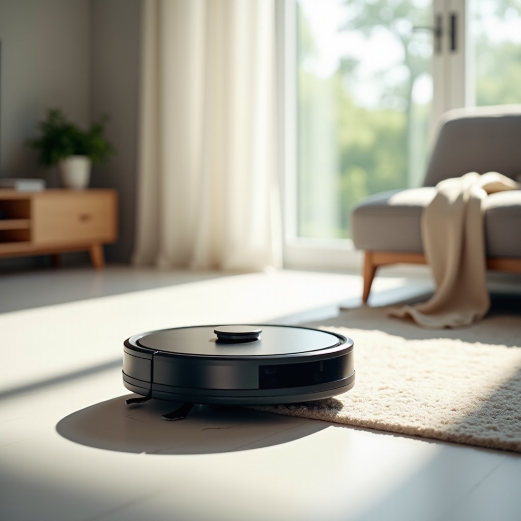 un robot aspirapolvere funziona