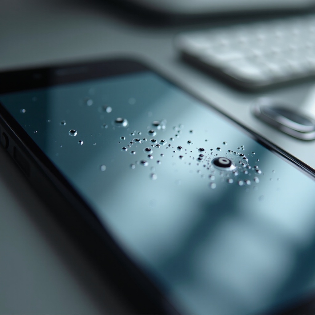 musta täplä iPhonen näytöllä pudotuksen jälkeen