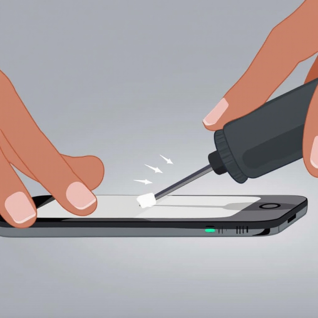 como limpar a porta USB do telefone