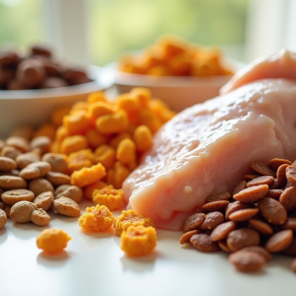 pastone di pollo contro pollo nel cibo per cani