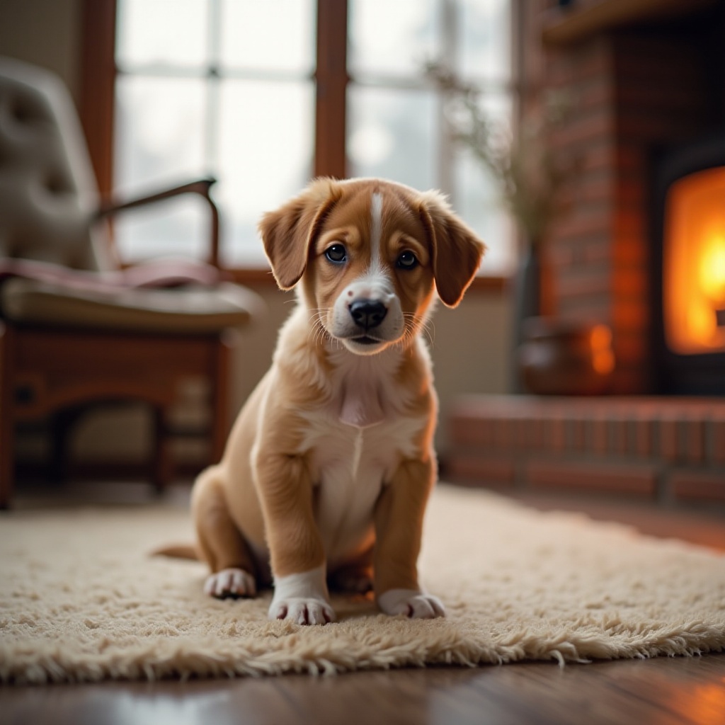 dressage de chiot en hiver