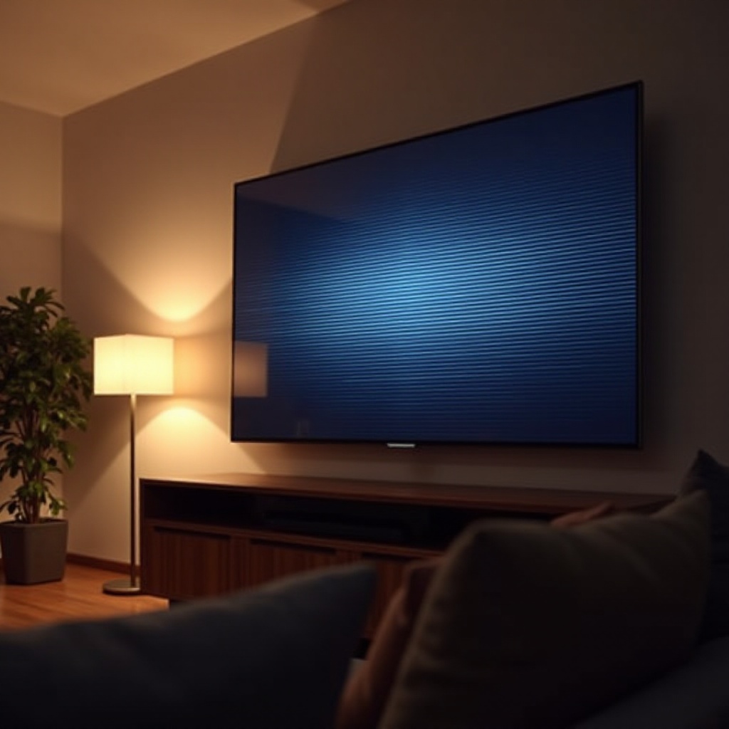 Hisense-television näytöllä olevat vaakasuorat viivat