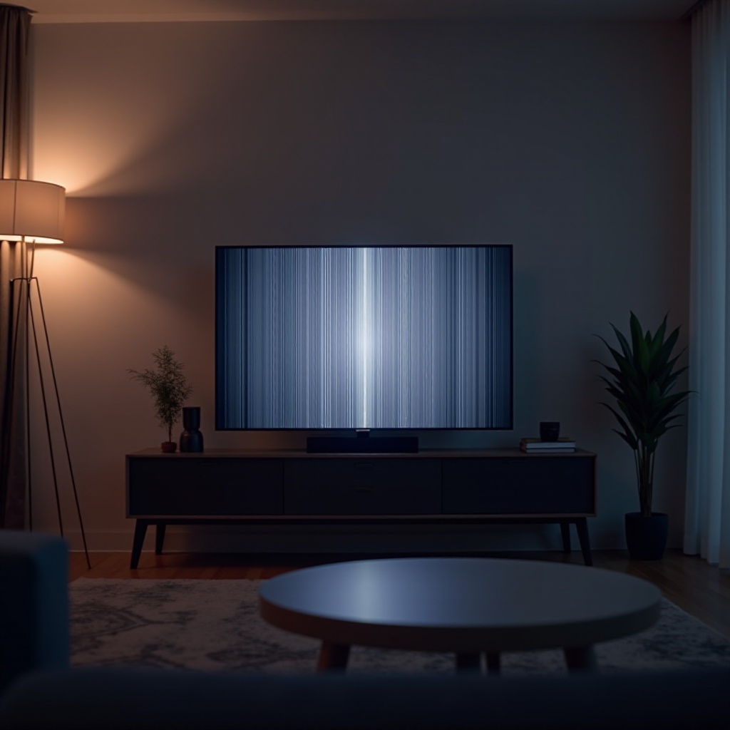 LG-television näytön pystysuorat viivat