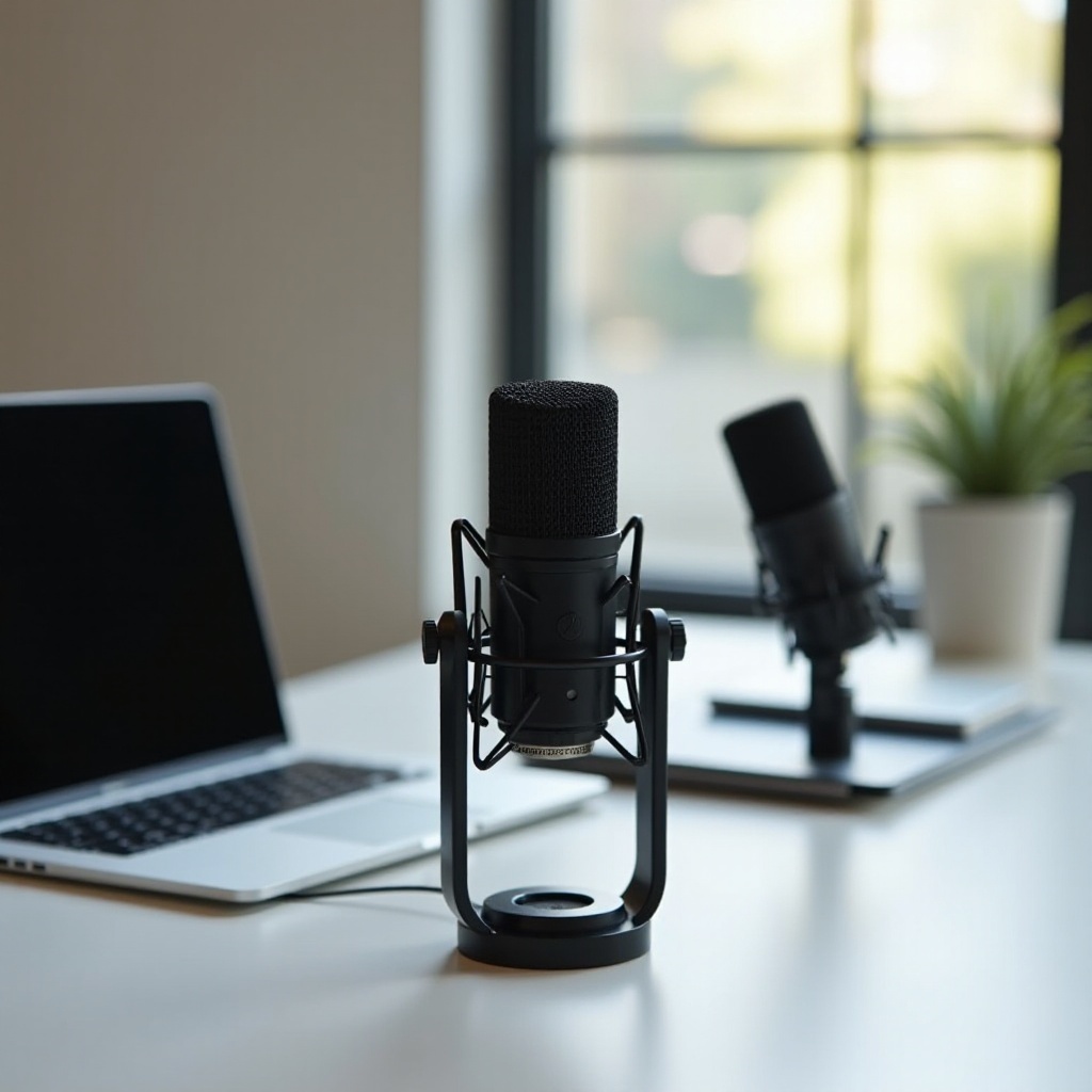 Podcast-Mikrofon für MacBook