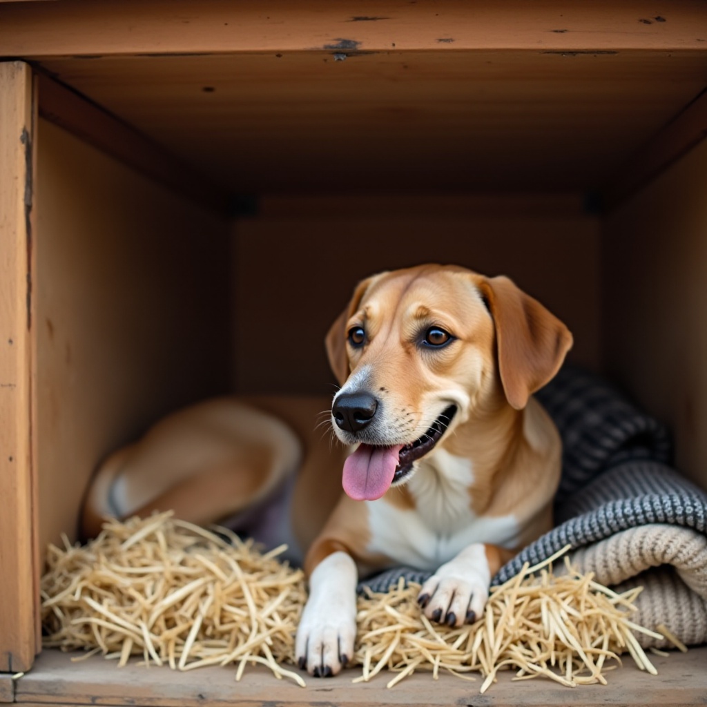 hoe een hond warm te houden in een buitenkennel