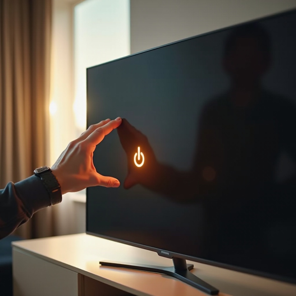 waar zit de aan/uit-knop op een Philips-tv