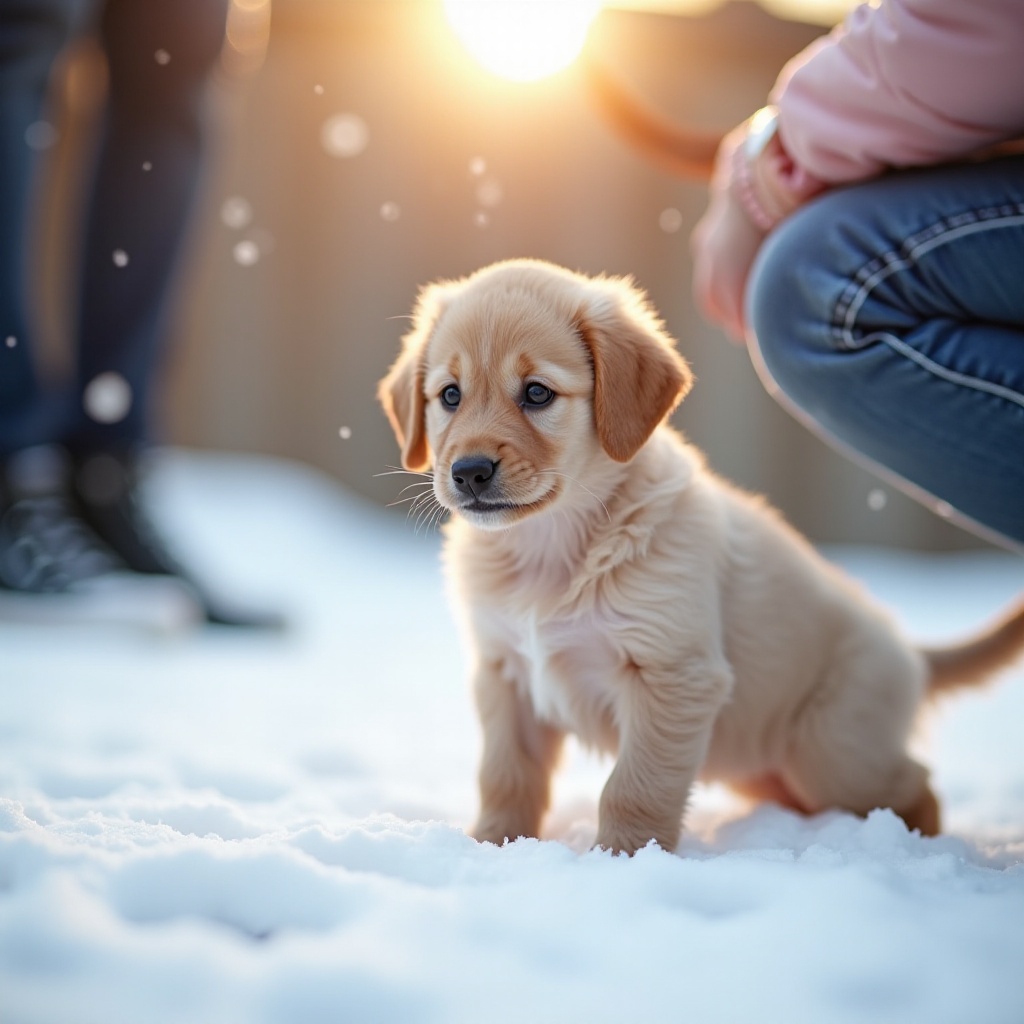 addestramento cuccioli d'inverno