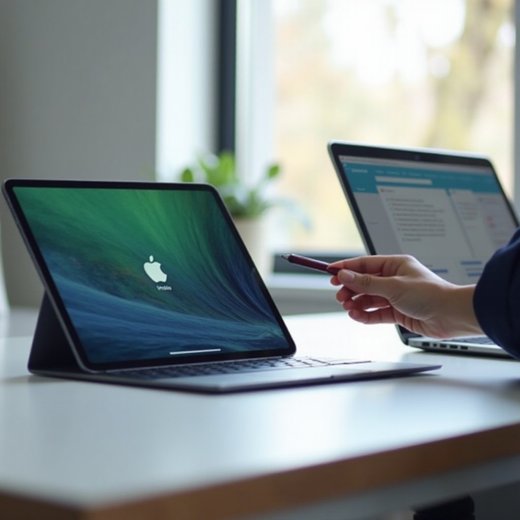como conectar o iPad Pro da Apple a um laptop Lenovo sem fio