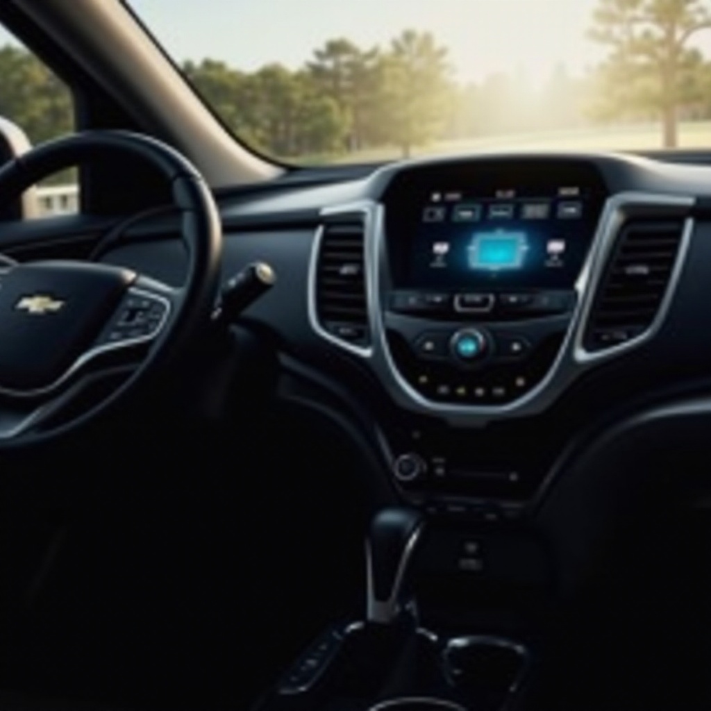 dashboarddisplay van de Chevy Equinox