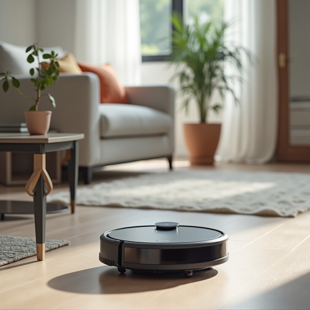 un robot aspirapolvere funziona