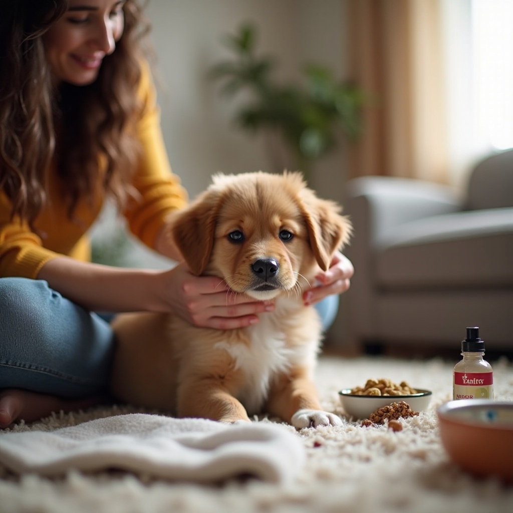 el cachorro vomitó