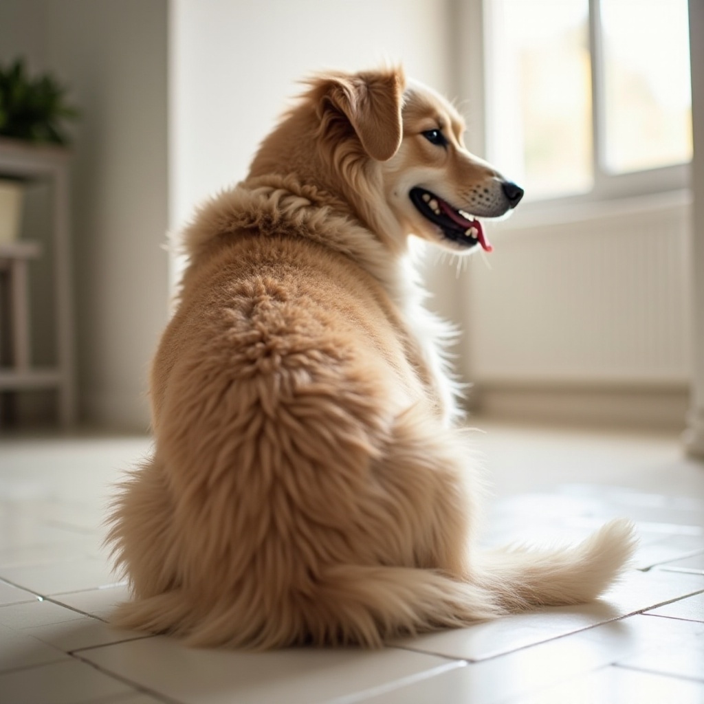 le chien continue de se lécher l'anus après le toilettage