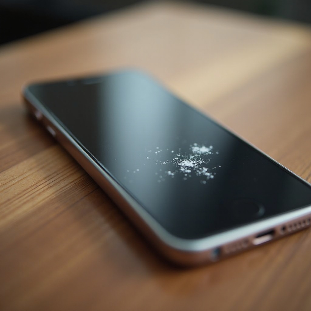 macchia nera sullo schermo dell'iPhone dopo averlo fatto cadere