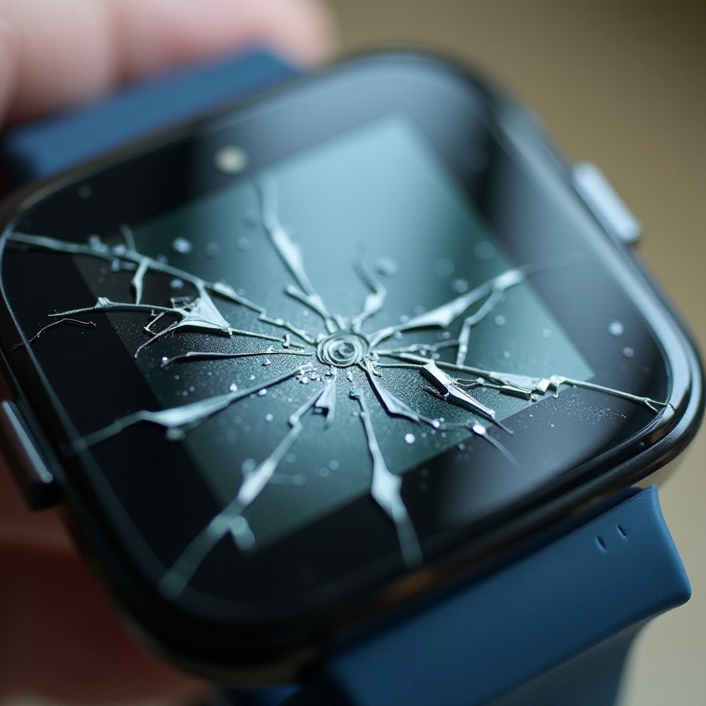 pantalla de Fitbit agrietada