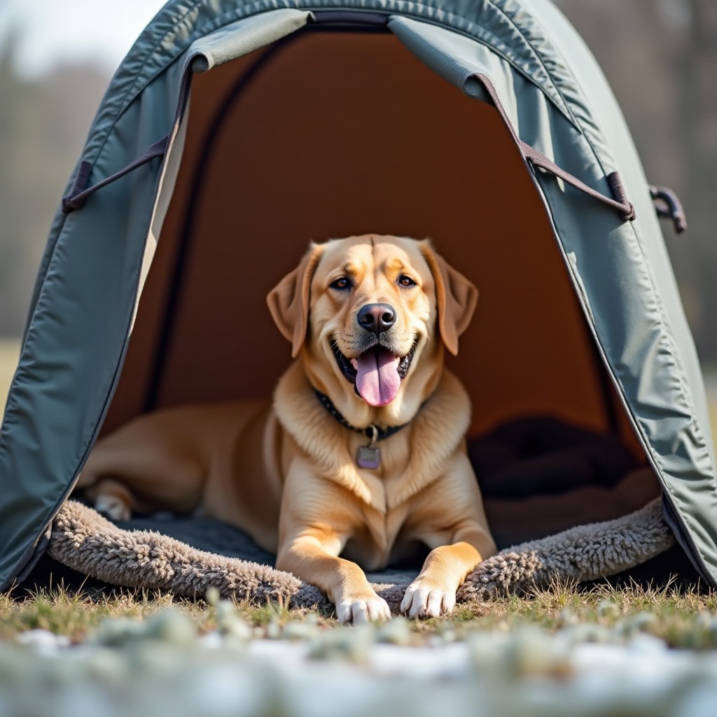 cómo mantener caliente a un perro en una perrera exterior