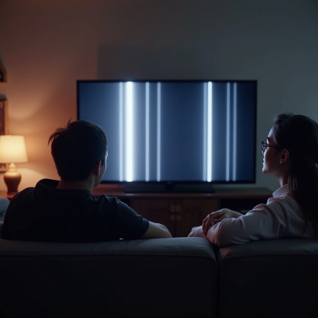 vertikale Linien auf dem LG-Fernsehbildschirm