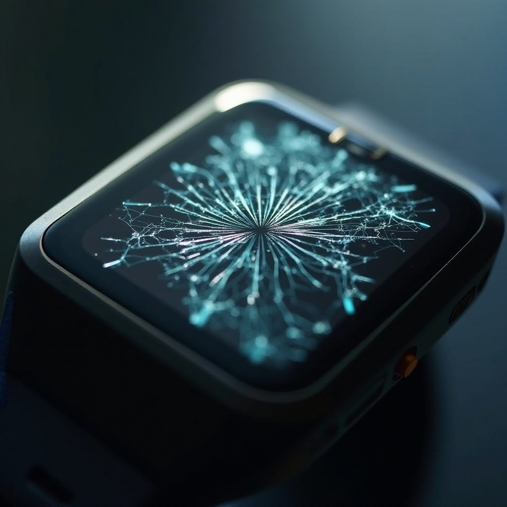 haljennut Fitbit-näyttö