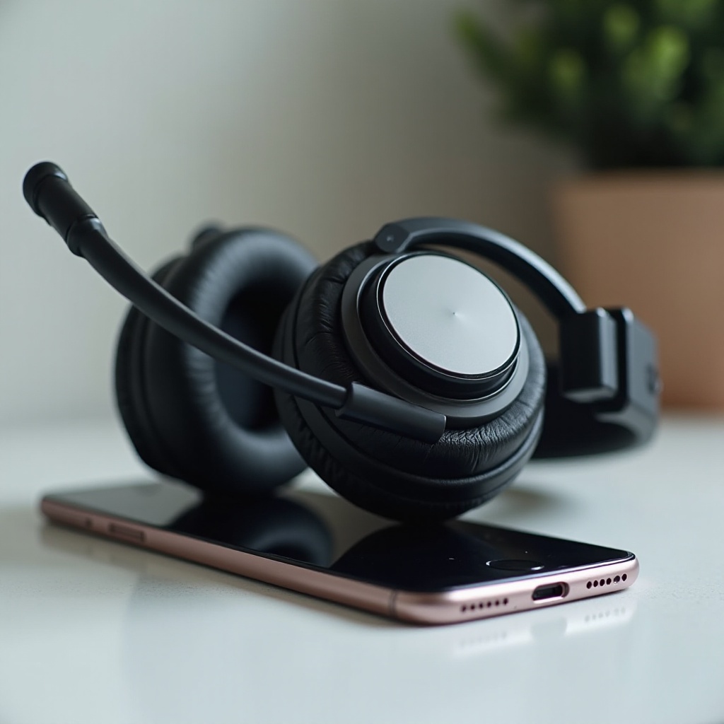 koptelefoon met microfoon voor telefoon