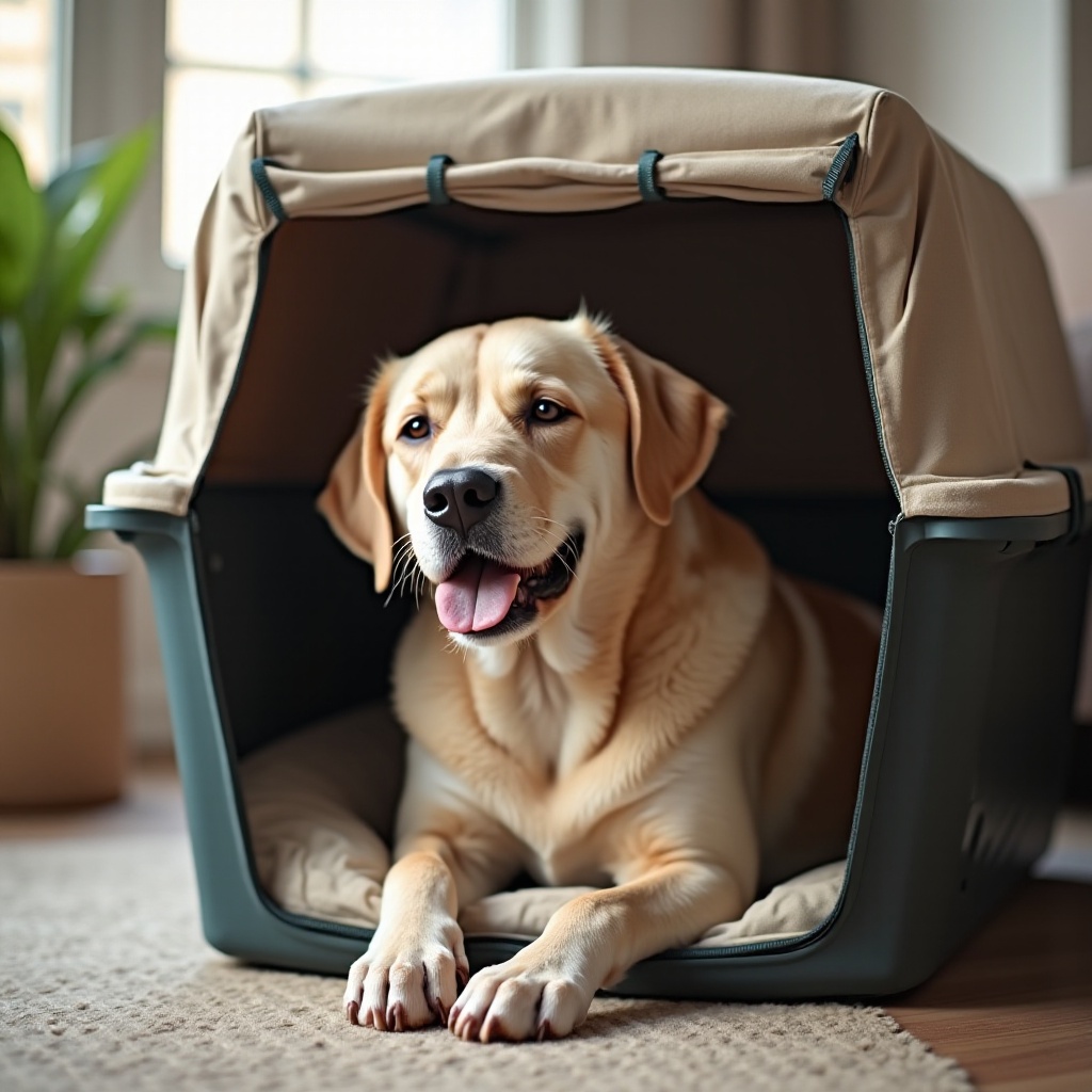 puedes entrenar a un perro mayor a usar una jaula