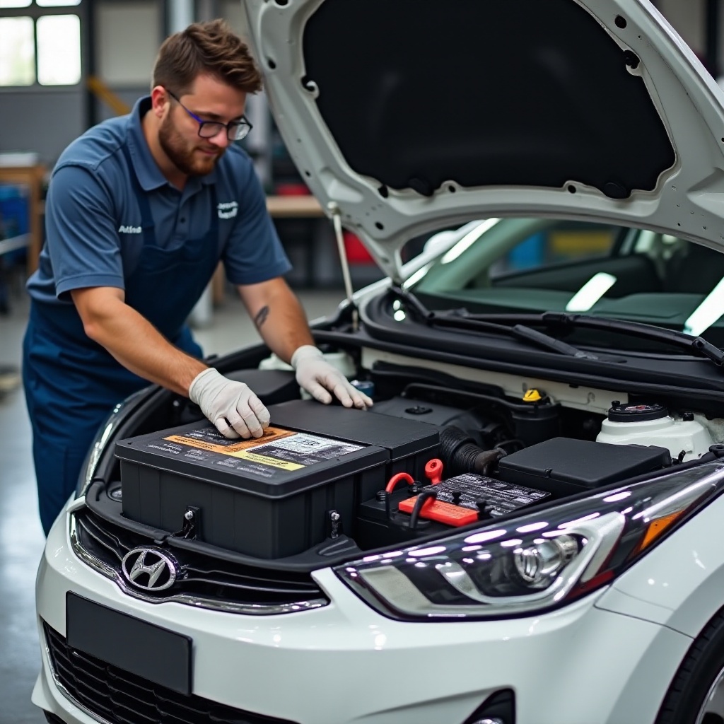reemplazo de la batería de 12v del ioniq 5