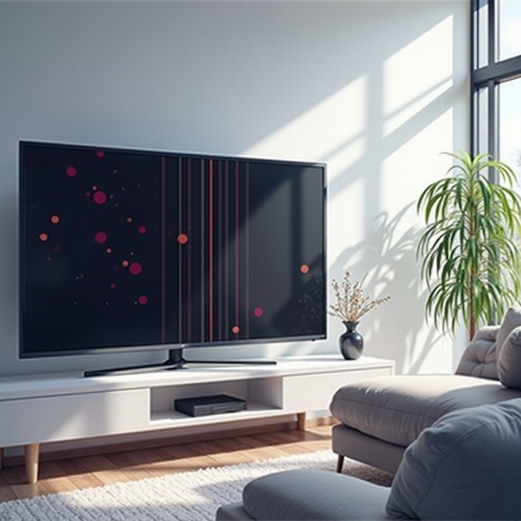 verticale lijnen op het LG-televisiescherm