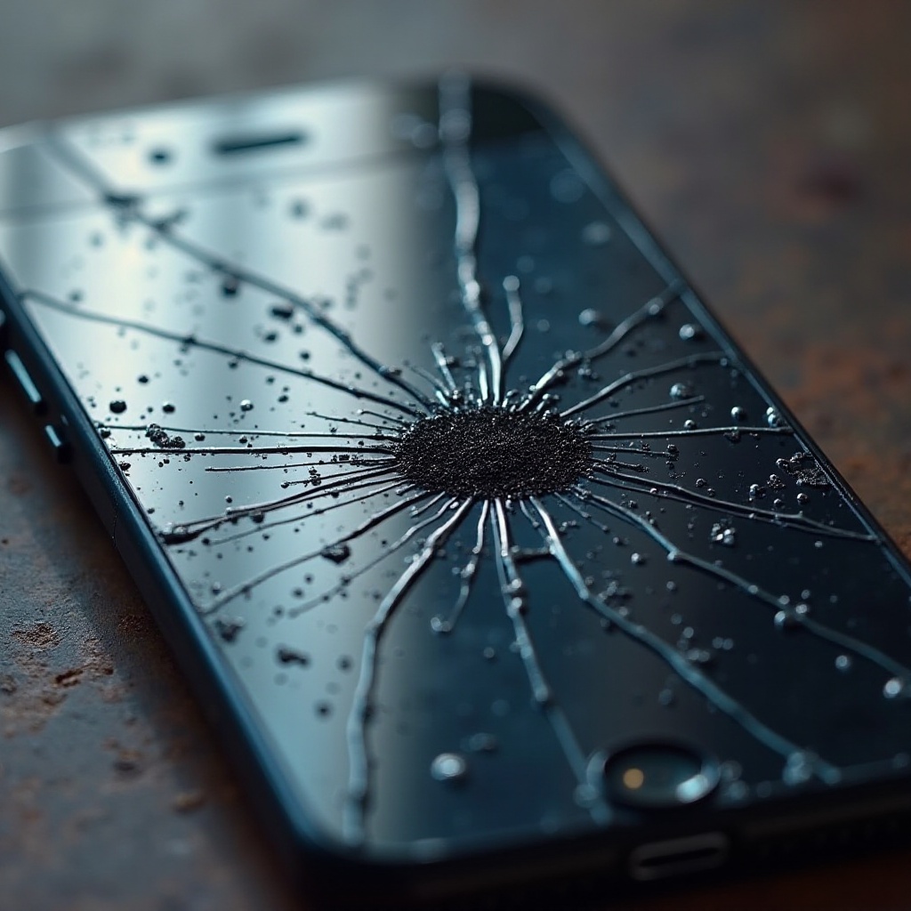 schwarzer Fleck auf dem iPhone-Bildschirm nach dem Fallenlassen