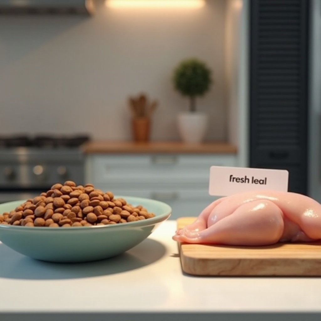 pastone di pollo contro pollo nel cibo per cani